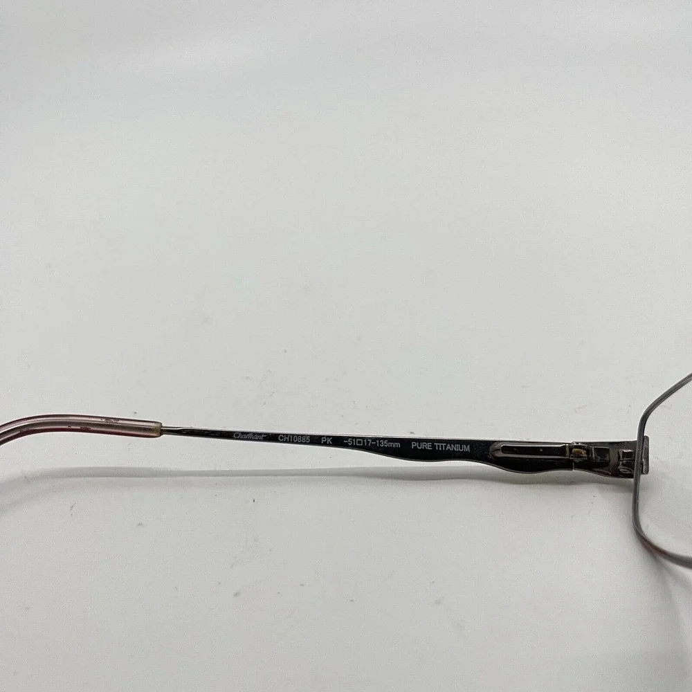 Charmant CH10885 PK silver Womens‎ Rectangle Full Rim Eyeglasses 51-17-135 H7330
